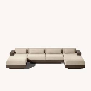 Ensemble de canapés sectionnels à cadre en aluminium pour jardin extérieur imperméable pour meubles de terrasse de cour et d'hôtel - Product Image 4