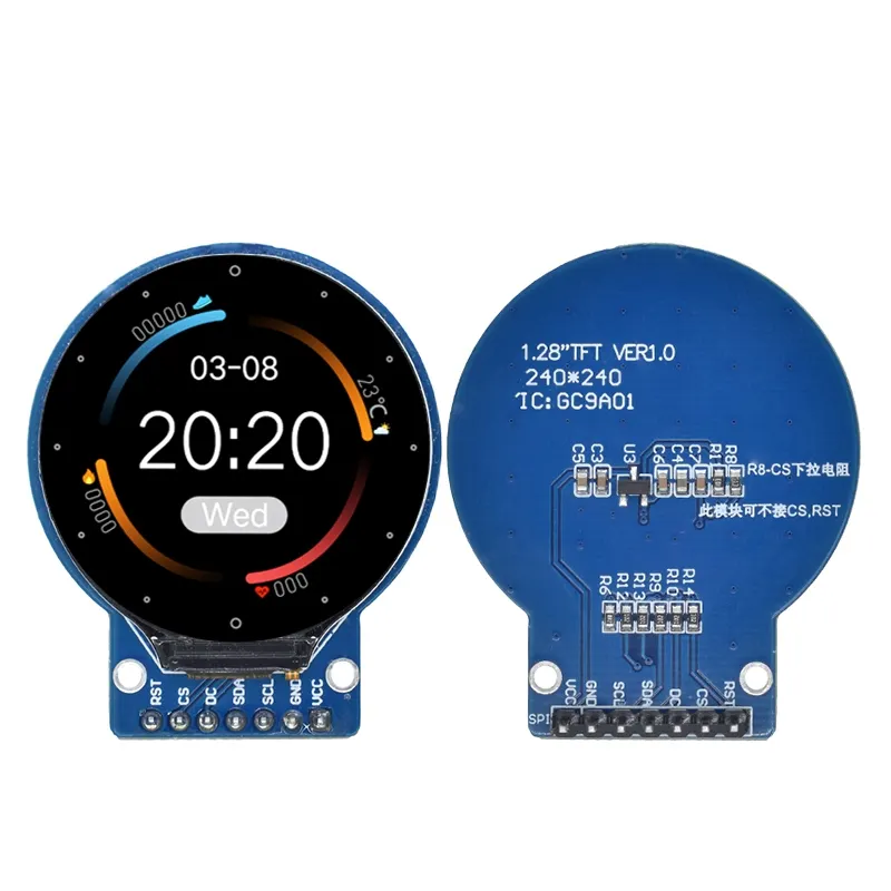 TFT Display 1.28 Inch TFT LCD Display Module Round RGB 240*240 GC9A01 Driver 4 Wire SPI Interface 240x240 PCB For Arduino