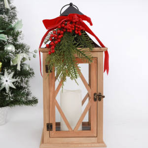 Lanterne <span class=keywords><strong>Natalizie</strong></span> da Tavolo a LED, Ornamenti <span class=keywords><strong>in</strong></span> <span class=keywords><strong>Legno</strong></span>, <span class=keywords><strong>Portacandele</strong></span> e Vasetti per Candele, Regali Luminosi per la Stagione Festiva - Product Image 2