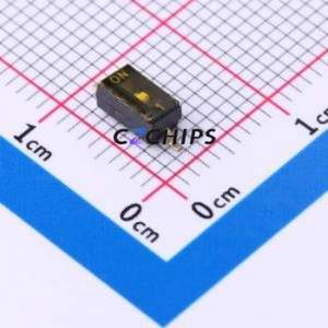 DSHP01TSGER DIP Switch SMD,2.9x5.4mm Switch Flat Toggle, Groove Type Single Pole Single Throw 1 Gull Wing Type - Product Image 1