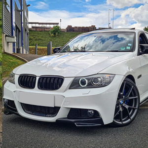 Bmw 3 Series E90 Front <b>Corner</b> <b>Protector</b> Carbon Fiber Textured Piano Black Adhesive Car Decals For 2009-2012 - Product Image 1