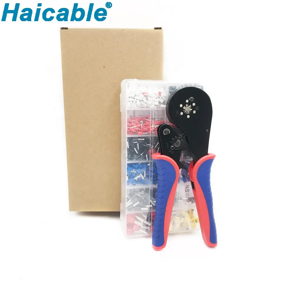 Professional Crimping Tool Kit Self-adjustable KIT-HC16 Wire Ferrules Terminal Crimping Plier Set