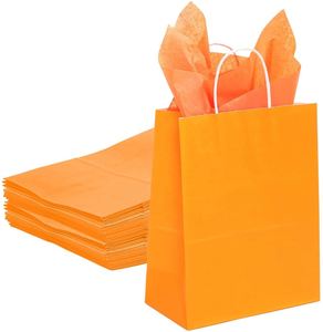 Kraft <b>Paper</b> Shopping Carrier <b>Bag</b> With Logo Printed Fashion Gift White <b>Brown</b> Kraft <b>Paper</b> <b>Bag</b> with Twisted Handle - Product Image 2