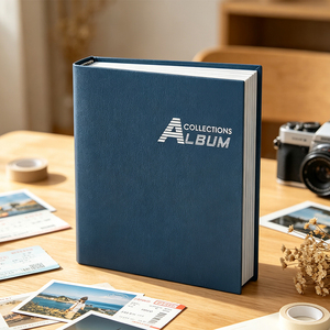 Album <span class=keywords><strong>photo</strong></span> DIY A3 OEM ODM, 20 feuilles, pages intérieures en PP reliées sans fil, couverture à cadre gaufré et verni mat, vente en gros - Product Image 1