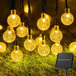 Guirlandes lumineuses solaires LED IP67 étanches pour extérieur, globe en cristal, lumières de patio, jardin, cour, porche, décoration de mariage et de fête - Product Image 1