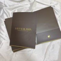 Impresión personalizada Matt Office Document Presentación Carpeta de bolsillo Archivo de papel Black School Hospital Carpeta de bienes raíces con logotipo UV