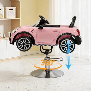 Enfant fille cheveux enfants Salon chaises rose dessin animé Roadster siège voiture <span class=keywords><strong>de</strong></span> course électrique enfants coiffure barbier chaises pour enfants - Product Image 2