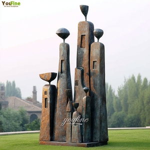 Statue de famille aimante en bronze abstrait grandeur nature, sur mesure, pour jardin extérieur, art commémoratif, décoration - Product Image 4