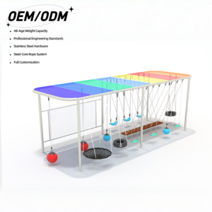 อุปกรณ์ยิมนาสติกสำหรับเด็ก สนามเด็กเล่นกลางแจ้ง ชิงช้า โครงปีนป่าย บาร์โหน ปรับแต่งฟังก์ชั่นได้ - Product Image 1