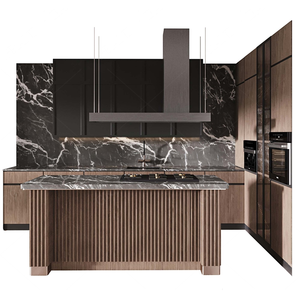 Mobili da <span class=keywords><strong>Cucina</strong></span> di Lusso con Design ad Isola, Set Personalizzati in <span class=keywords><strong>Marmo</strong></span>/Pietra Sinterizzata/Granito - Product Image 6