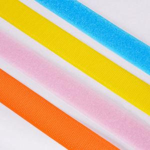 Tela de Gancho y Bucle de Nylon 100% Suave, Tamaño Personalizado de Fábrica, 280 Colores, Doble Autoadhesivo para Accesorios de Prendas, Bucle Suave Premium - Product Image 2
