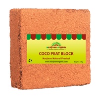 Bloc de coco en fibre de coco, milieu de culture hydroponique sans terre pour micro-légumes