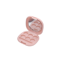 Palette d'ombres à paupières portable maquillage mignon palette de fards à paupières correcteur vide 6 casseroles avec récipient à brosse