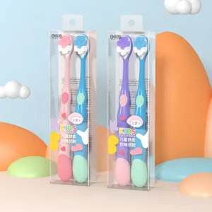 Iso Approved High Quality Customized Logo Printing Kids Children non-slip handle oral cleaning travel use Toothbrush