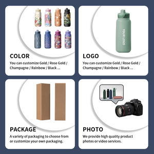 Houroffer Personnalisé Gym Boisson Sport Isolé Double Paroi Large Bouche En Acier Inoxydable Fiole À Vide Bouteille D'eau - Product Image 2