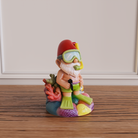 Statue de jardin côtière personnalisée en résine, gnome de plongée, thème plage, figurine décorative, vente en gros, artisanat fait main, Art déco, extérieur