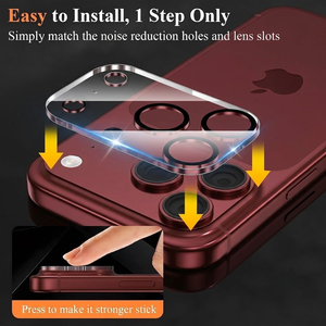 Protector de Lente de Cámara de Vidrio Templado Personalizado con Cobertura Total para iPhone 17 18 Pro Max/Air, Protector de Lente de Cámara con Impresión 3D en Seda - Product Image 4