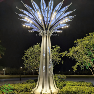 Senzhao Customized Modern Outdoor Decoration Abstract <b>LED</b> Motif <b>Light</b> <b>Tree</b> Sculpture - Product Image 3