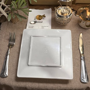 <span class=keywords><strong>Piatti</strong></span> moderni con logo Catering <span class=keywords><strong>piatti</strong></span> in melamina stoviglie bianco quadrato melamina piatto cena - Product Image 5