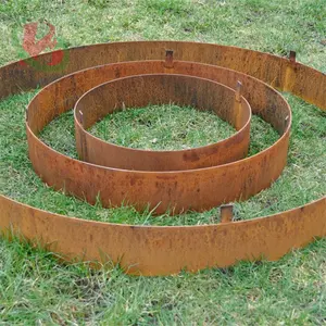 Bordure de jardin en acier corten, bordure de jardin pour aménagement paysager