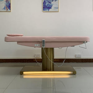 Tables de massage avec trou pour le visage Lit de massage de <span class=keywords><strong>salon</strong></span> dans le style <span class=keywords><strong>Bali</strong></span> Lit de massage noir et or - Product Image 4