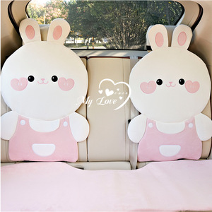 Plush Car Seat Cushions <b>Cute</b> Rabbit Design Universal Fit Extra Soft Four Seasons Use - Product Image 4