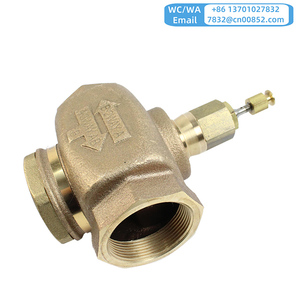 VÁLVULA DE GLOBO ROSCADA DE DOS VÍAS DE 2 VÍAS original Honeywell V5011P1004 1 pulgada DN25 BSPT PN20 Latón rojo en stock - Product Image 4