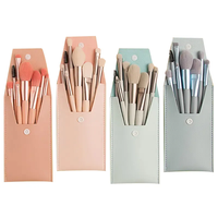 Lot de 8 mini-pinceaux de maquillage professionnels à faible MOQ, prix de gros, pour fard à paupières et correcteur