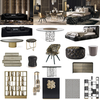 Canapé droit en cuir imprimé animalier de luxe léger avec base métallique pour salon de villa moderne