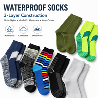 Chaussettes de randonnée et de trekking haut de gamme, imperméables, respirantes, écologiques, séchage rapide, pour la randonnée et le camping