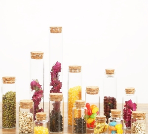 Fabbrica 20ml 30ml 50ml 65ml 90ml molte dimensioni vetro trasparente provetta medico che desidera bottiglia con tappo di sughero - Product Image 6