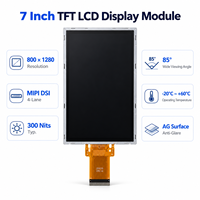 Écran LCD TFT 7 pouces 800x1280 MIPI DSI 4 voies 31 broches 300 nits, module LCD portrait pour équipement embarqué