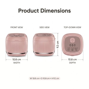 <span class=keywords><strong>Nettoyeur</strong></span> à ultrasons pour bijoux 48 kHz avec lumière UVC 254 nm |   Conception compacte et portable de 10,8 cm |   OEM disponible |   FCC CE RoHS - Product Image 5