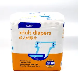 Premium Quality Super Soft Fluff Pulp incontinence urine absorbent Adult Diapers disposable Odor control