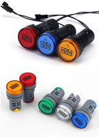 Mini AC Digital Frequency Ammeter Indikator Panel LED Fase Tunggal Meter Tegangan Arus Kompak untuk Kontrol Industri
