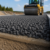 Gravier en verre mousse léger, isolation non inflammable, 100 % matériau recyclé, drainage, remblai souterrain, sol