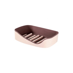 Caja de jabón de drenaje de baño para colgar en la pared, soporte de almacenamiento para <span class=keywords><strong>ducha</strong></span> de baño, jaboneras autoadhesivas de succión creativas de plástico - Product Image 1