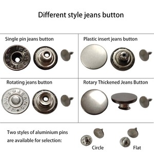Chất Lượng Cao 17Mm Thép Không Gỉ Denim Nút Biểu Tượng Tùy Chỉnh Thiết Kế Khác Nhau Cá Nhân Áo Khoác Nút Áo Sản Xuất <span class=keywords><strong>Jean</strong></span> - Product Image 6