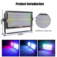 Projecteur stroboscopique professionnel RDM 48+8 LED, 4/11/86 canaux DMX, gradation linéaire 0-100%, corps métallique pour intégration sur scène de théâtre