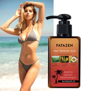 Etiqueta privada OEM Body Streak-free Bronceado Loción Mitt Kits Vegano Aspecto natural Impermeable Bronceado Piel negra Loción autobronceadora - Product Image 1