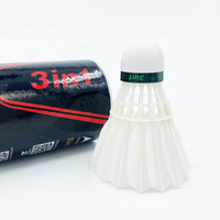 Volant de badminton professionnel 3-en-1 en plumes de canard de qualité supérieure, vitesse 74-79, durable, blanc naturel