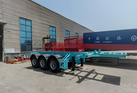 Semi-remorque porte-conteneurs 2-4 essieux de 40 pieds avec châssis, capacité de charge maximale de 60 tonnes, pour transport maritime, à vendre