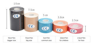 Bande de kinésiologie élastique en coton MZ 5 cm unisexe, de qualité supérieure, athlétique, imperméable, hypoallergénique, sans latex, pour le soutien musculaire - Product Image 4