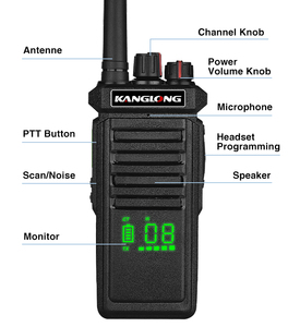 Walkie Talkie KL669 KangLong de África con logotipo personalizado, alto y claro, de 12W y 12km, con 199 canales, 5 días en espera - Product Image 6