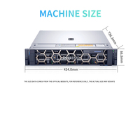خادم رفوف PowerEdge R7515 2U مع معالج AMD EPYC 7002/7003 أحادي النواة 64 نواة، ذاكرة وصول عشوائي 4 تيرابايت، 24 محرك أقراص، جاهز لتشغيل وحدات معالجة الرسومات (GPU)