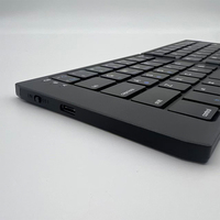 Keyboard dan Mouse Nirkabel Ultra Tipis Lipat Ganda Portabel Isi Ulang Model Gunting untuk Laptop, Tablet, dan Ponsel