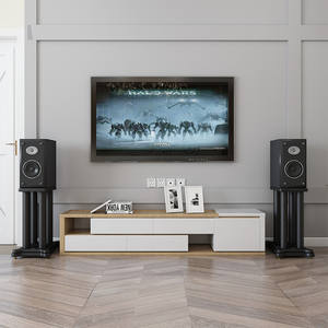 S-050 <span class=keywords><strong>pied</strong></span> <span class=keywords><strong>enceinte</strong></span> support audio support étagère fer <span class=keywords><strong>surround</strong></span> haut-parleur base de plateau en bois en métal amortisseur support - Product Image 5