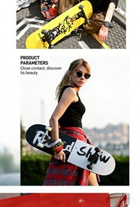 Skateboard Profissional Ruidongle 2026 em Madeira de Bordo de 5 Camadas com Rodas de Rolamento, Brinquedo Criativo para Presente - Product Image 5