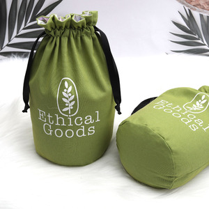 Sac à cordon en coton et lin au design spécial populaire, avec logo personnalisé imprimé, pour emballage cadeau de canettes, tubes, parfums, pochette anti-poussière en coton et lin - Product Image 3