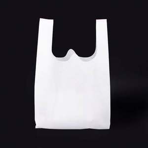 Sac en tissu non tissé personnalisé bleu pour supermarché, type gilet, pour courses - Product Image 5